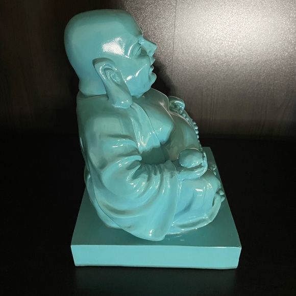 Smiling Teal Buddha by Three Hands Corp - Picture 5 of 6